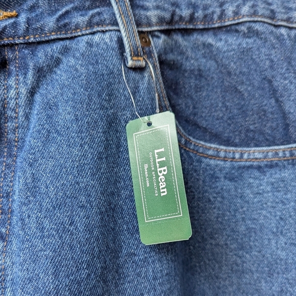NWT L.L. Bean Men's Double L Jeans, Relaxed Fit, Flannel-Lined Stonewashed 40X29 - Picture 3 of 11